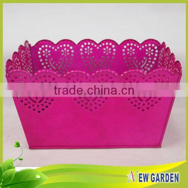 Widely application balcony beautiful metal led light flower pot