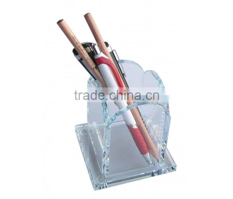 JINGYAGE Office Table Set Crystal Simple Transparent Pen Holder Set