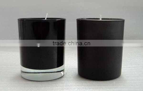 black cool glass candle cup for decolation-party hot sell