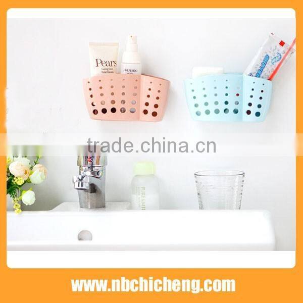 bathroom basket storage plastic shelf wall holder