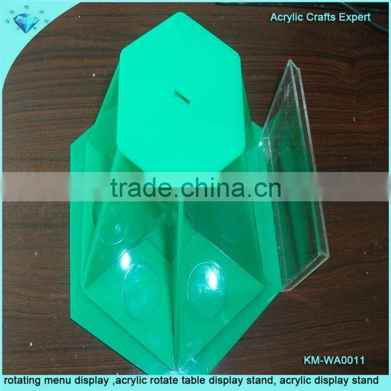Fashion and colorful acrylic rotate table display stand