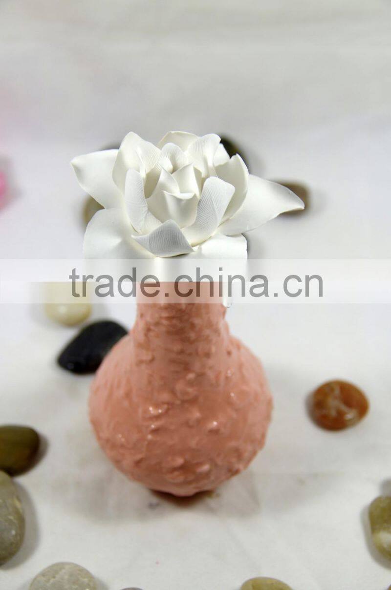 Natural lavender scented plaster flower fragrance diffuser with ceramic bottle