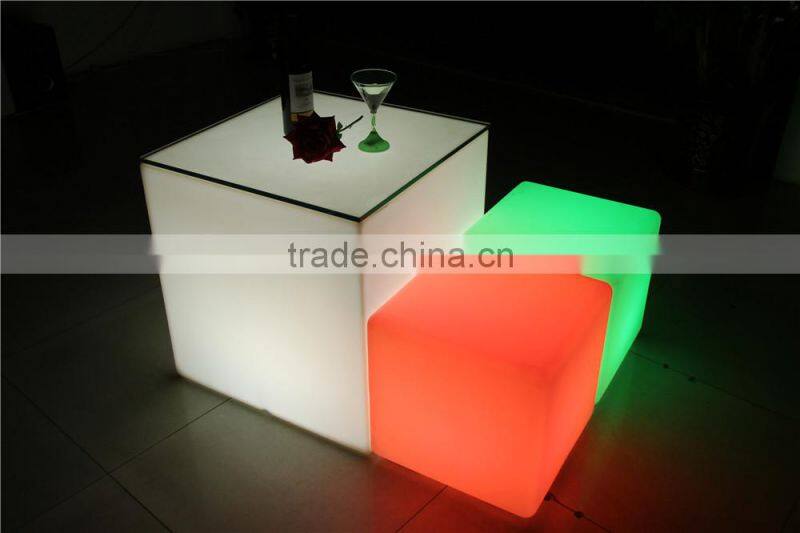Led furniture Plastic RGB color change led cube