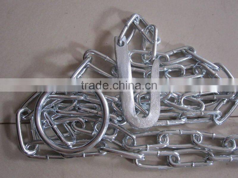 Welded galvanized cow link chain