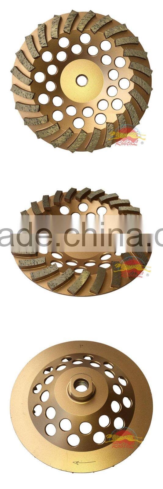 150mm turbo row waved spiral diamond grinding disc cup wheel for concrete floor 6" cutting tools abrasive polishing grinder