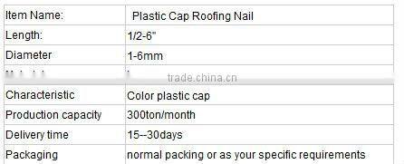 Factory Price Ring Nail with Orange Plastic Cap