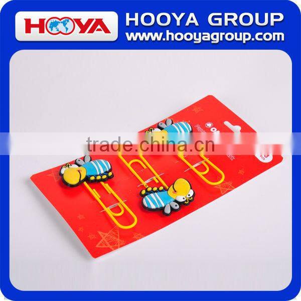 For kids shaped jumbo soft PVC promotional craft cute book clips
