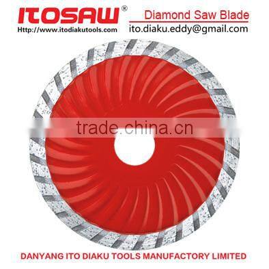 Turbo wave diamond saw blade for stone, granite and marble