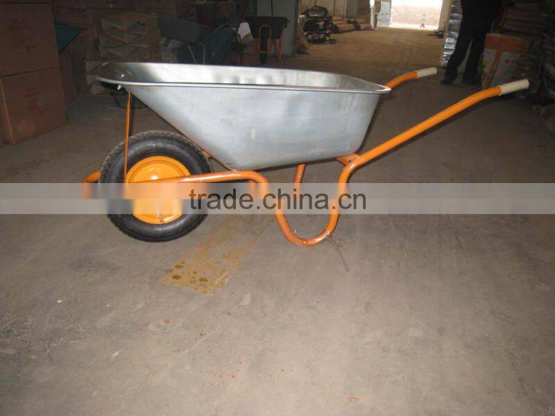 american agriculture concrete building wheel barrow galvanized tray PU wheel