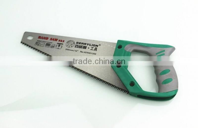 300mm hand garden sharp saw with rubber handle, hand saw for tree and branch