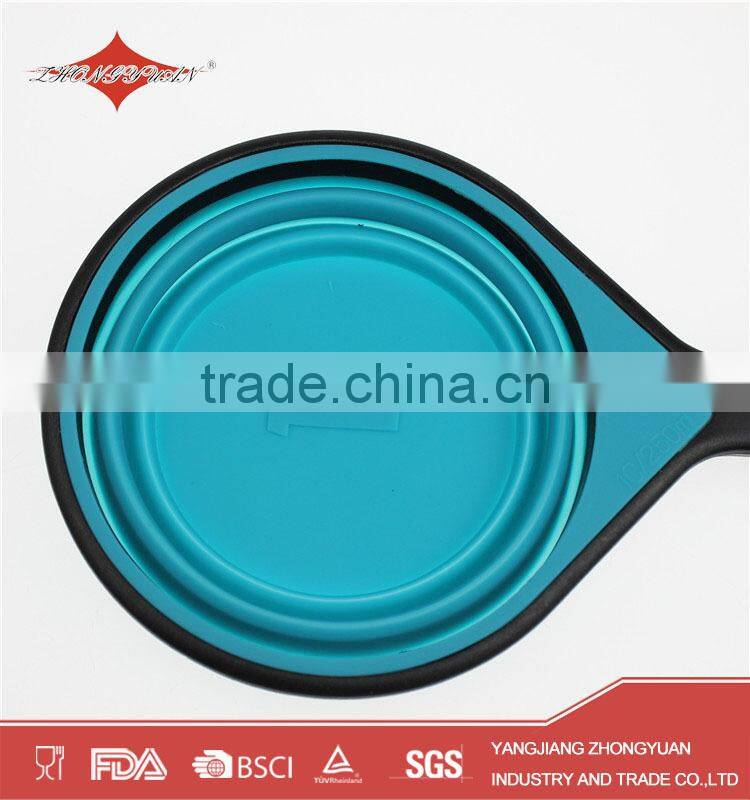 Multicolor new design 4pcs of silicone measuring tools measuring spoons