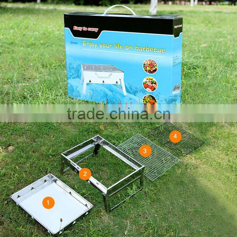 Steel Simple Outdoor Picnic Portable Folding Charcoal bbq Grills
