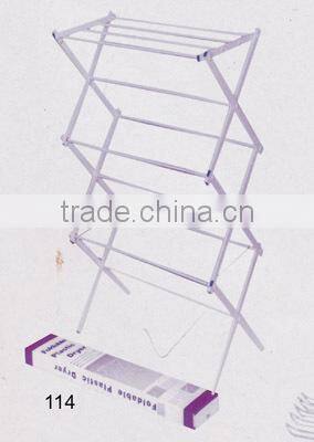 Laundry clothes rack factory high quality ABS plastic metal tubes drying rack