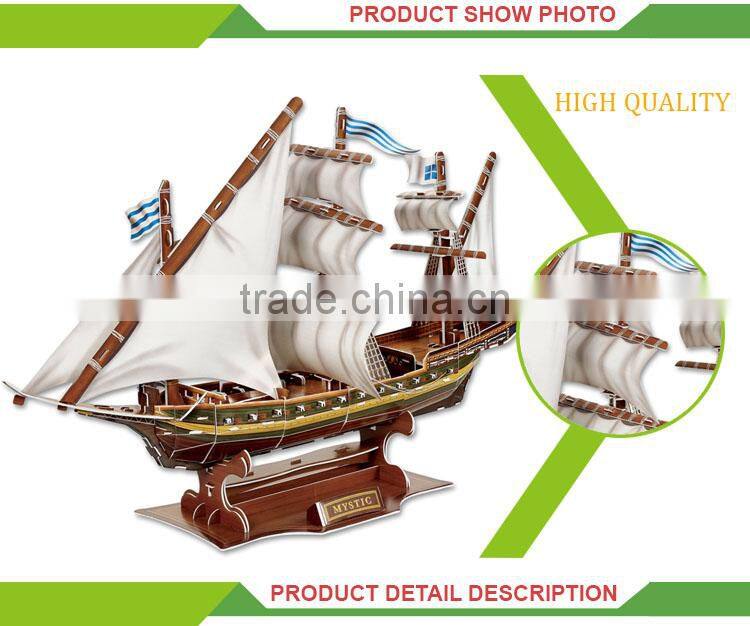 Intelligence toy super 3d puzzle ship diy craft kit for adult