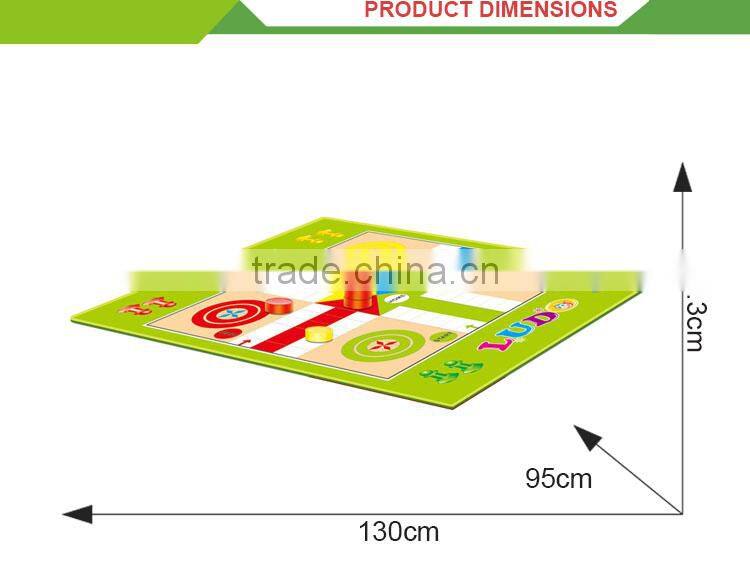 Intelligence toys big size ludo game mat for kids