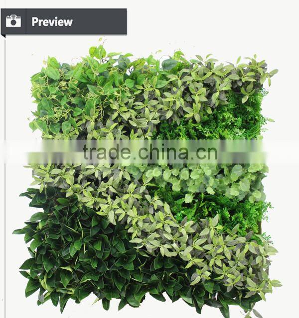 High quality mini artificial flowers green wall vertical garden