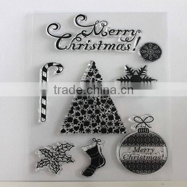 Christmas decor clear stamp and die cut set for scrapbooking
