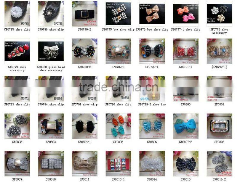 SF0816 High quality rhinestone flower fashion ladies shoe accessories