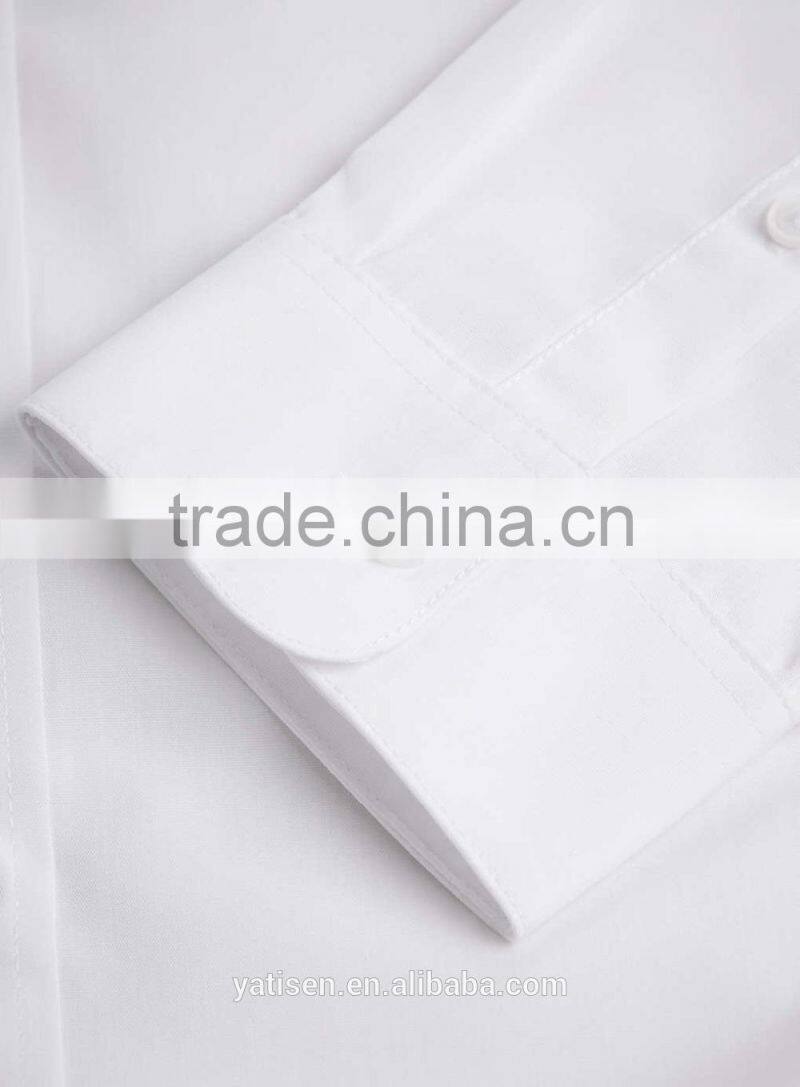 wholesale china high quality plain long sleeves white shirts for men