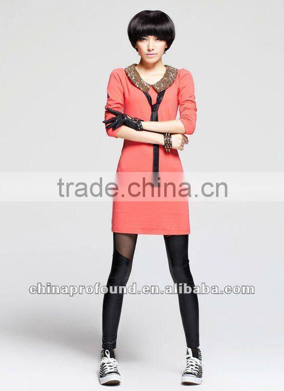 OEM customized ladies official glitter sequin plain long dress for women