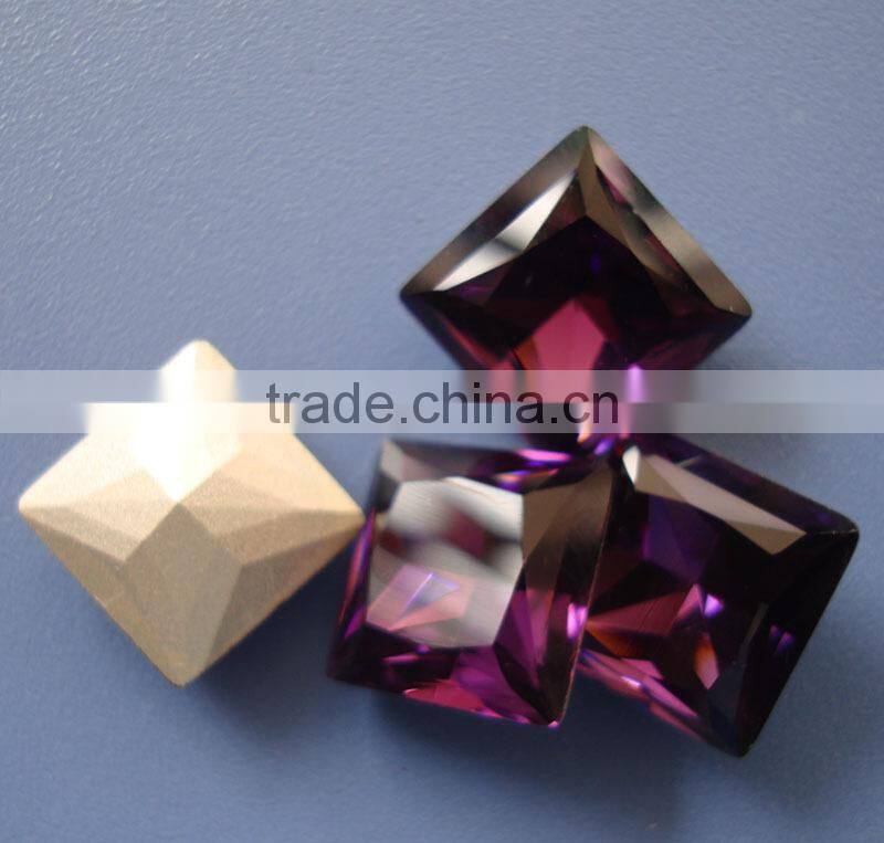 crystal beads square shaped point back for garment