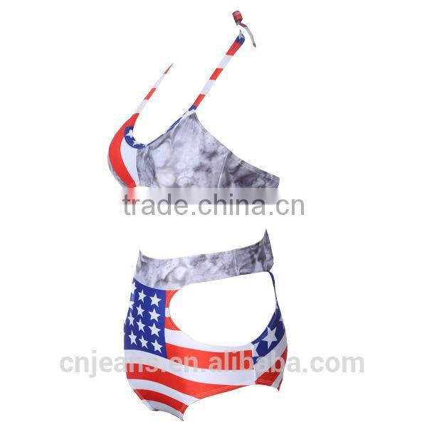 GZY 2015 stocklot high waist fashion lovely girl super bikini swinwear