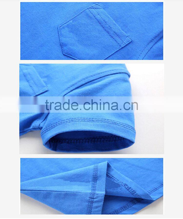 China apparel supplier factory direct printed custom kids clothes child t-shirt with pocket