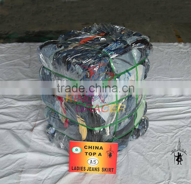 best quality used ladies jeans skirt used clothes italy style in bales price for Africa