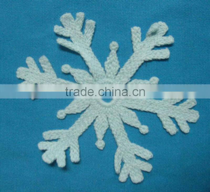 cotton crochet snowflake patch