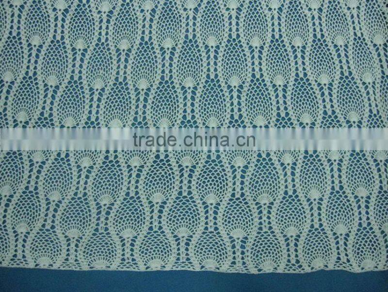 machine crochet cotton fabric textile for garment