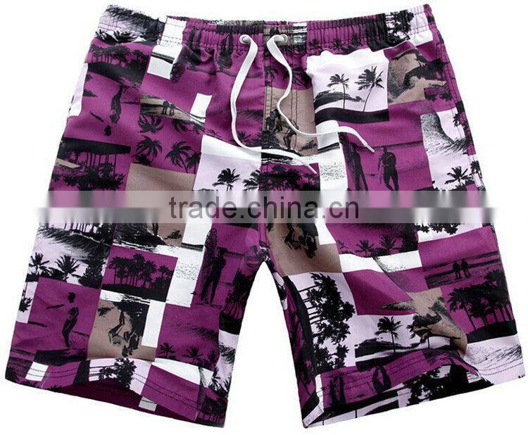 100% polyester poplin men swim trunk swimwear