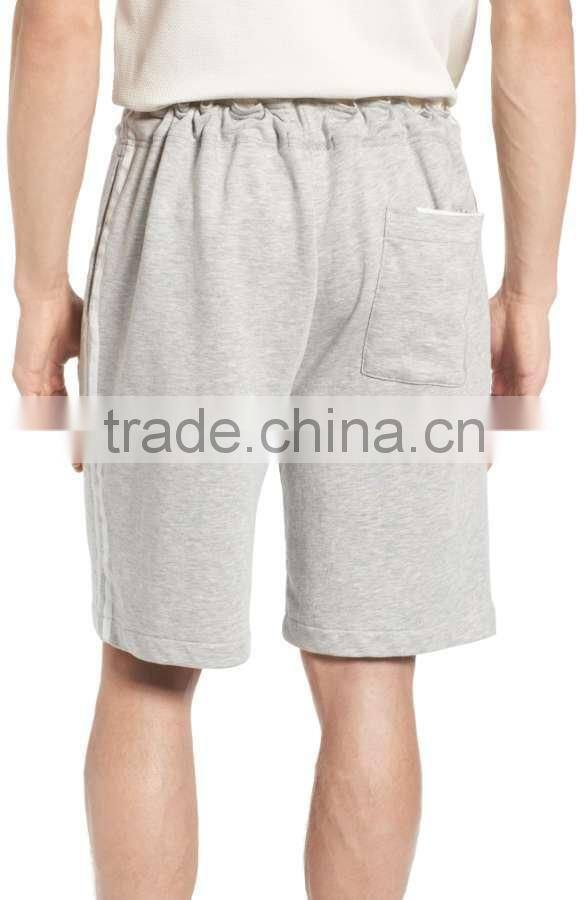 2017 MGOO Side Stripe Sweat Shorts Slim Fit With Side-seam Pockets Sportswear 100% Cotton Terry Board Shorts