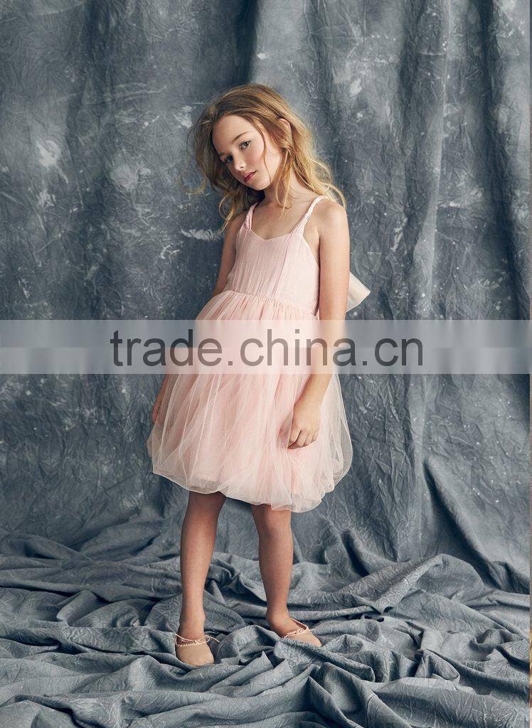 Factory Wholesale Girl Party Dress big bow Tulle Girl wedding Dresses