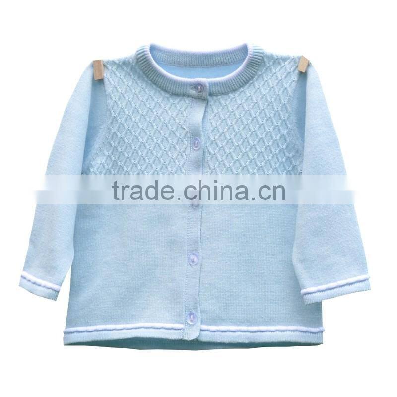 Organic cotton kids clothing wholesale plain kids cardigan fashion boys sweater design