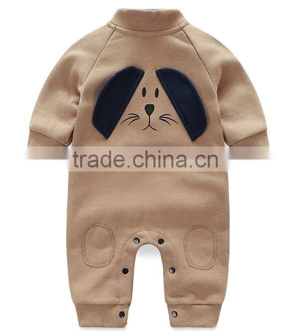 customized warm fleece winter baby rompers lovely baby rompers wholesale 0-6 months baby rompers
