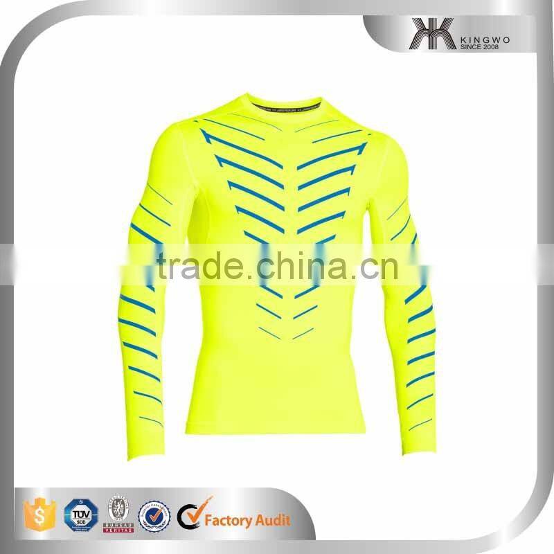 Custom bright coloured mens actuve running shirt gym fitness wear