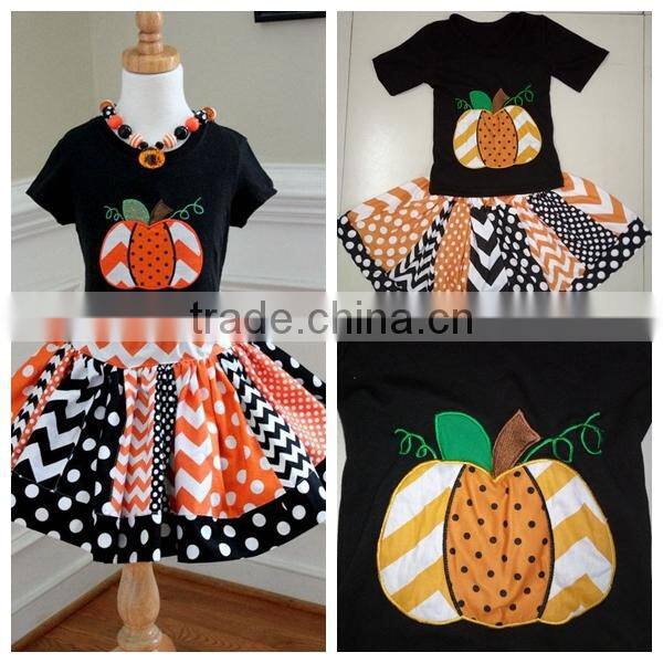 New Arrival fall Clothes halloween American Girls 2 Pcs Outfits Wholesale baby Boutique Clothing
