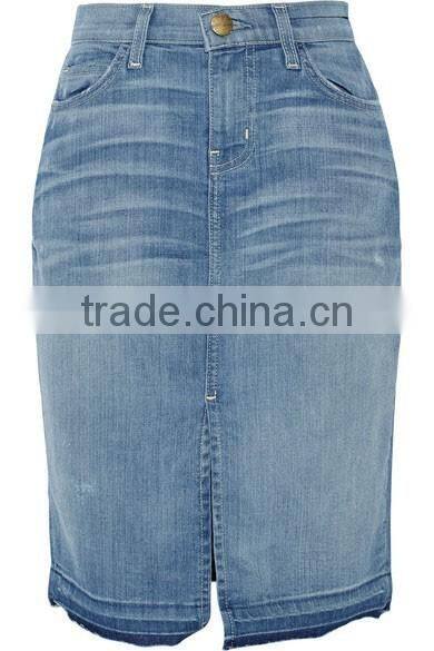 2017 cheap new style lady skirt short jeans skirt for women