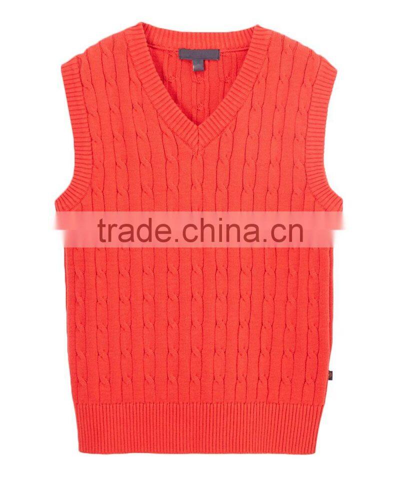 England style V neck sweater vest unifrom sleeveless sweater