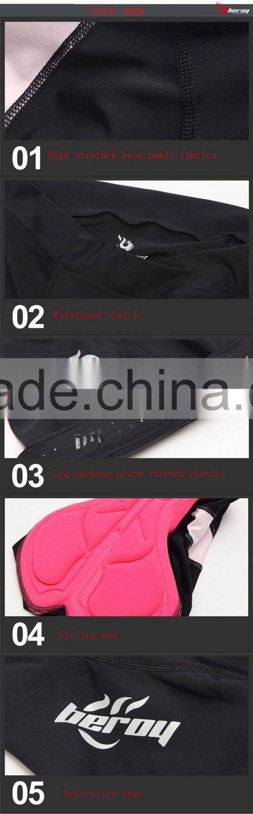 Custom cycling shorts for ladies , new design blank cycling pants