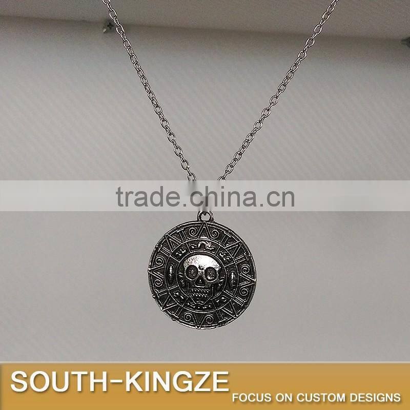 Carribean Sea Marine Style Metal Antique Silver Pendant