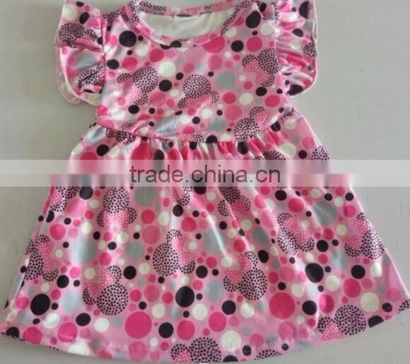 Boya high quality remake dress girls striped frocks designs polka dot sleeveless unique baby dress
