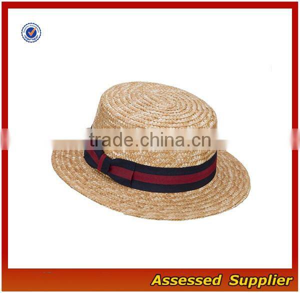 YX1500101Unisex boater straw hat and high quality straw hat