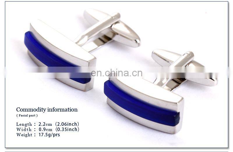 2015 Fashion Blue stone Cufflink Men's Gift