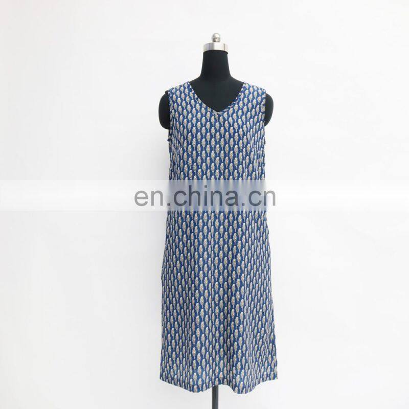 hot sale fashion casual sleeveless long animal print shift dress