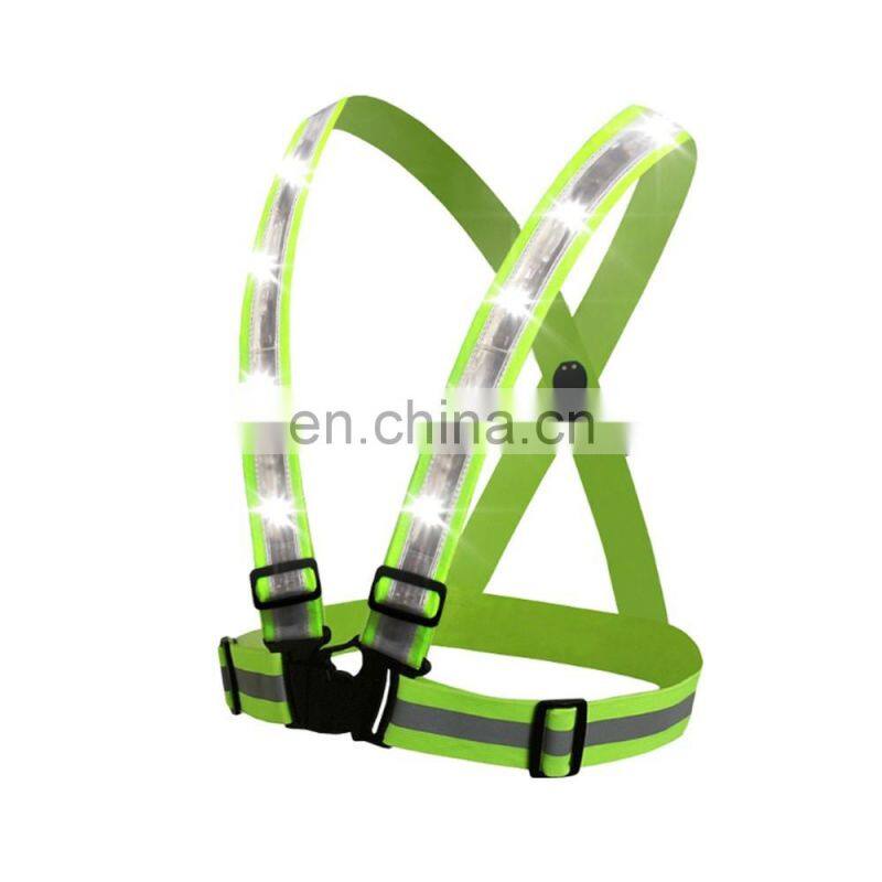 NEW led safety vest green safety vest flashing led safety vest