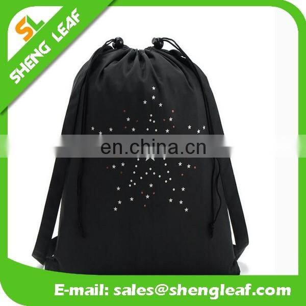 Graceful drawstring bags for sale black backpack with good quality