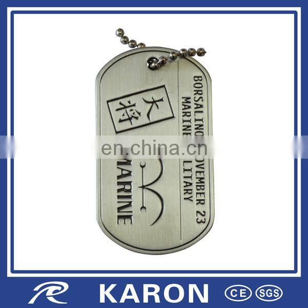 wholesale printed cheap dog tag necklaces in stainless iron