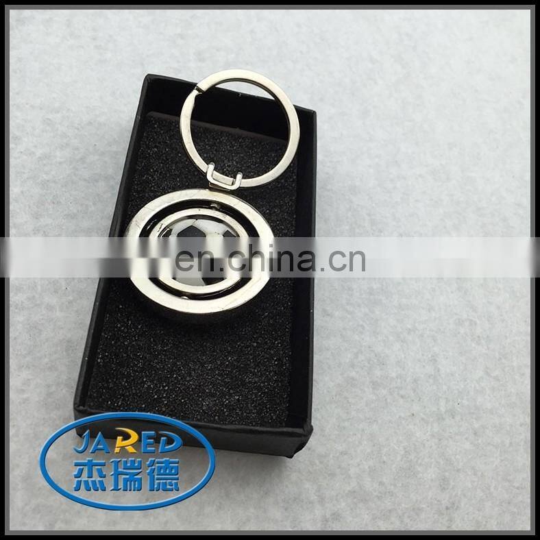 promotional custom molded 3D metal keychain football plastic keyring
