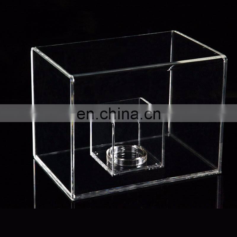 Clear Square plexiglass acrylic suggestion box, acrylic complaint box with Key and Lock